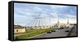 Sheikh Khalifa al Nahyan Mosque, Shymkent, South Region, Kazakhstan, Central Asia, Asia-G&M Therin-Weise-Framed Stretched Canvas