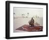 Sheikh Shakhbut Bin Sultan Al Nahyan Sitting in Front of His Palace Holding a Falcon, 1963-Ralph Crane-Framed Photographic Print