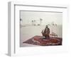 Sheikh Shakhbut Bin Sultan Al Nahyan Sitting in Front of His Palace Holding a Falcon, 1963-Ralph Crane-Framed Photographic Print