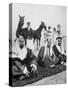 Sheikh Sir Sulman Bin Hamad Sitting with His Oldest Son-Walter Sanders-Stretched Canvas