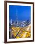 Sheikh Zayad Road and Burj Khalifa, Downtown, Dubai, United Arab Emirates-Jon Arnold-Framed Photographic Print