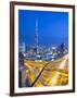 Sheikh Zayad Road and Burj Khalifa, Downtown, Dubai, United Arab Emirates-Jon Arnold-Framed Photographic Print