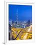 Sheikh Zayad Road and Burj Khalifa, Downtown, Dubai, United Arab Emirates-Jon Arnold-Framed Photographic Print