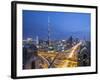 Sheikh Zayad Road and Burj Khalifa, Downtown, Dubai, United Arab Emirates-Jon Arnold-Framed Photographic Print