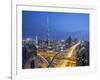 Sheikh Zayad Road and Burj Khalifa, Downtown, Dubai, United Arab Emirates-Jon Arnold-Framed Photographic Print