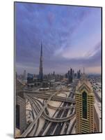 Sheikh Zayad Road and Burj Khalifa, Downtown, Dubai, United Arab Emirates-Jon Arnold-Mounted Photographic Print