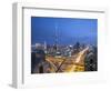 Sheikh Zayad Road and Burj Khalifa, Downtown, Dubai, United Arab Emirates-Jon Arnold-Framed Photographic Print