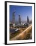 Sheikh Zayad Road and the Emirates Towers, Dubai, United Arab Emirates-Gavin Hellier-Framed Photographic Print