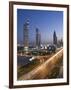 Sheikh Zayad Road and the Emirates Towers, Dubai, United Arab Emirates-Gavin Hellier-Framed Photographic Print