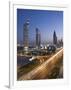 Sheikh Zayad Road and the Emirates Towers, Dubai, United Arab Emirates-Gavin Hellier-Framed Photographic Print