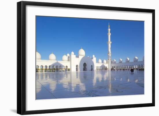 Sheikh Zayed Bin Sultan Al Nahyan Mosque, Abu Dhabi, United Arab Emirates, Middle East-Frank Fell-Framed Photographic Print