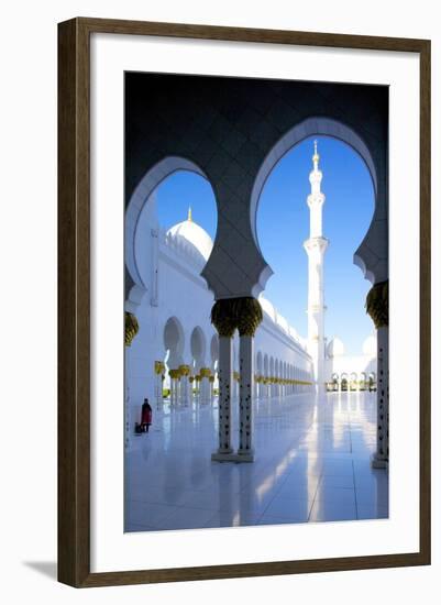 Sheikh Zayed Bin Sultan Al Nahyan Mosque, Abu Dhabi, United Arab Emirates, Middle East-Frank Fell-Framed Photographic Print