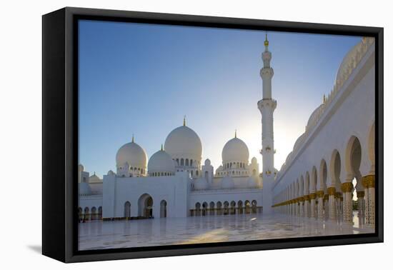 Sheikh Zayed Bin Sultan Al Nahyan Mosque, Abu Dhabi, United Arab Emirates, Middle East-Frank Fell-Framed Stretched Canvas