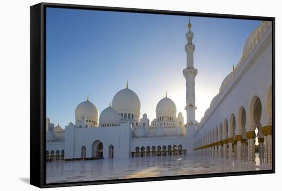 Sheikh Zayed Bin Sultan Al Nahyan Mosque, Abu Dhabi, United Arab Emirates, Middle East-Frank Fell-Framed Stretched Canvas