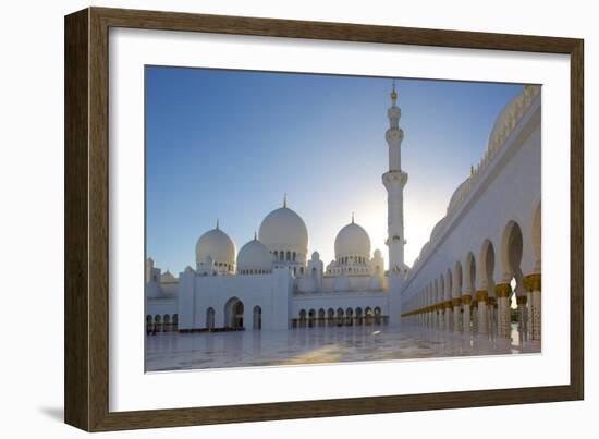 Sheikh Zayed Bin Sultan Al Nahyan Mosque, Abu Dhabi, United Arab Emirates, Middle East-Frank Fell-Framed Photographic Print