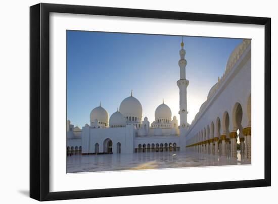 Sheikh Zayed Bin Sultan Al Nahyan Mosque, Abu Dhabi, United Arab Emirates, Middle East-Frank Fell-Framed Photographic Print