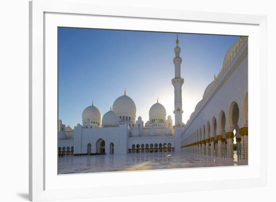 Sheikh Zayed Bin Sultan Al Nahyan Mosque, Abu Dhabi, United Arab Emirates, Middle East-Frank Fell-Framed Photographic Print