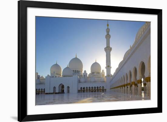 Sheikh Zayed Bin Sultan Al Nahyan Mosque, Abu Dhabi, United Arab Emirates, Middle East-Frank Fell-Framed Photographic Print