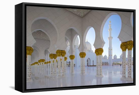 Sheikh Zayed Bin Sultan Al Nahyan Mosque, Abu Dhabi, United Arab Emirates, Middle East-Frank Fell-Framed Stretched Canvas