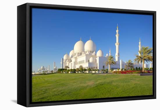 Sheikh Zayed Bin Sultan Al Nahyan Mosque, Abu Dhabi, United Arab Emirates, Middle East-Frank Fell-Framed Stretched Canvas