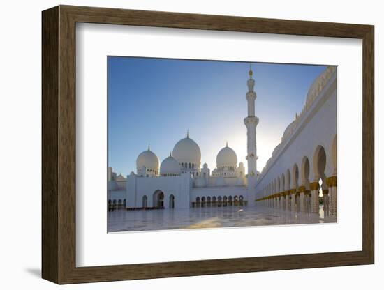 Sheikh Zayed Bin Sultan Al Nahyan Mosque, Abu Dhabi, United Arab Emirates, Middle East-Frank Fell-Framed Photographic Print