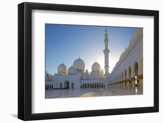 Sheikh Zayed Bin Sultan Al Nahyan Mosque, Abu Dhabi, United Arab Emirates, Middle East-Frank Fell-Framed Photographic Print