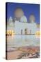Sheikh Zayed Bin Sultan Al Nahyan Mosque at Dusk, Abu Dhabi, United Arab Emirates, Middle East-Frank Fell-Stretched Canvas