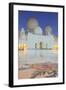 Sheikh Zayed Bin Sultan Al Nahyan Mosque at Dusk, Abu Dhabi, United Arab Emirates, Middle East-Frank Fell-Framed Photographic Print