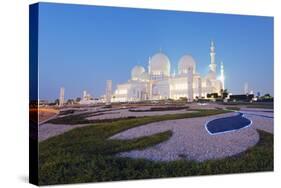 Sheikh Zayed Grand Mosque, Abu Dhabi, United Arab Emirates, Middle East-Christian-Stretched Canvas