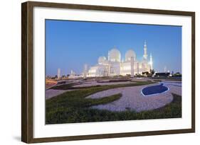 Sheikh Zayed Grand Mosque, Abu Dhabi, United Arab Emirates, Middle East-Christian-Framed Photographic Print