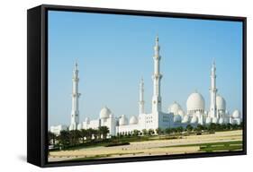 Sheikh Zayed Grand Mosque, Abu Dhabi, United Arab Emirates, Middle East-Christian-Framed Stretched Canvas