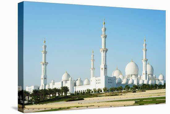 Sheikh Zayed Grand Mosque, Abu Dhabi, United Arab Emirates, Middle East-Christian-Stretched Canvas