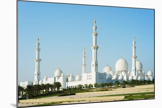 Sheikh Zayed Grand Mosque, Abu Dhabi, United Arab Emirates, Middle East-Christian-Mounted Photographic Print