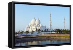 Sheikh Zayed Grand Mosque, Abu Dhabi, United Arab Emirates, Middle East-Christian-Framed Stretched Canvas