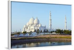 Sheikh Zayed Grand Mosque, Abu Dhabi, United Arab Emirates, Middle East-Christian-Framed Photographic Print