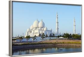 Sheikh Zayed Grand Mosque, Abu Dhabi, United Arab Emirates, Middle East-Christian-Framed Photographic Print