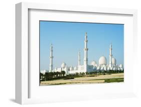 Sheikh Zayed Grand Mosque, Abu Dhabi, United Arab Emirates, Middle East-Christian-Framed Photographic Print