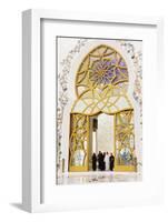 Sheikh Zayed Grand Mosque, Abu Dhabi, United Arab Emirates, Middle East-Christian-Framed Photographic Print