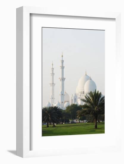 Sheikh Zayed Grand Mosque, Abu Dhabi, United Arab Emirates, Middle East-Christian-Framed Photographic Print