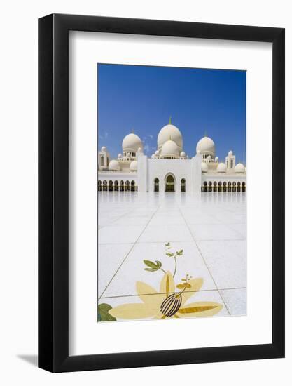 Sheikh Zayed Grand Mosque, Abu Dhabi, United Arab Emirates, Middle East-Fraser Hall-Framed Photographic Print