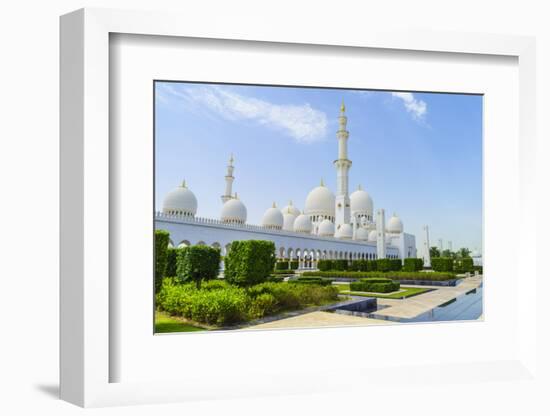 Sheikh Zayed Grand Mosque, Abu Dhabi, United Arab Emirates, Middle East-Fraser Hall-Framed Photographic Print