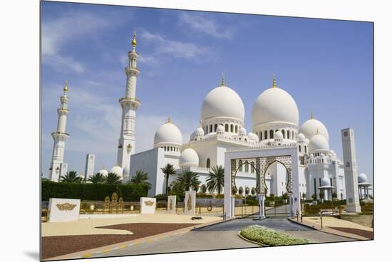 Sheikh Zayed Grand Mosque, Abu Dhabi, United Arab Emirates, Middle East-Fraser Hall-Mounted Premium Photographic Print