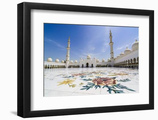 Sheikh Zayed Grand Mosque, Abu Dhabi, United Arab Emirates, Middle East-Fraser Hall-Framed Photographic Print