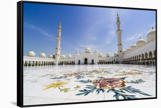 Sheikh Zayed Grand Mosque, Abu Dhabi, United Arab Emirates, Middle East-Fraser Hall-Framed Stretched Canvas