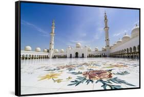 Sheikh Zayed Grand Mosque, Abu Dhabi, United Arab Emirates, Middle East-Fraser Hall-Framed Stretched Canvas