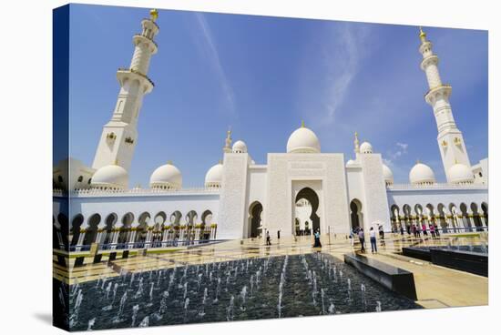 Sheikh Zayed Grand Mosque, Abu Dhabi, United Arab Emirates, Middle East-Fraser Hall-Stretched Canvas