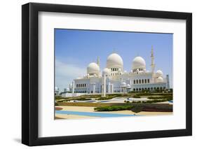 Sheikh Zayed Grand Mosque, Abu Dhabi, United Arab Emirates, Middle East-Fraser Hall-Framed Photographic Print