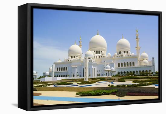 Sheikh Zayed Grand Mosque, Abu Dhabi, United Arab Emirates, Middle East-Fraser Hall-Framed Stretched Canvas