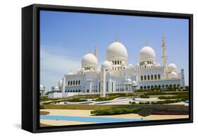 Sheikh Zayed Grand Mosque, Abu Dhabi, United Arab Emirates, Middle East-Fraser Hall-Framed Stretched Canvas