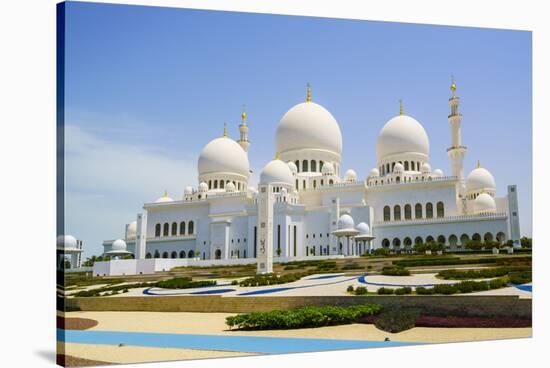 Sheikh Zayed Grand Mosque, Abu Dhabi, United Arab Emirates, Middle East-Fraser Hall-Stretched Canvas